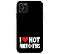 I Love Hot Fire Fighters Heart - Voluntario de Lucha contra Incendios Carcasa para iPhone 11 Pro MAX