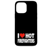I Love Hot Fire Fighters Heart - Voluntario de Lucha contra Incendios Carcasa para iPhone 13 Pro MAX