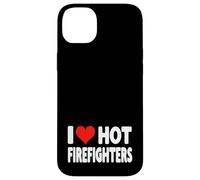 I Love Hot Fire Fighters Heart - Voluntario de Lucha contra Incendios Carcasa para iPhone 14 Plus