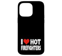 I Love Hot Fire Fighters Heart - Voluntario de Lucha contra Incendios Carcasa para iPhone 14 Pro MAX