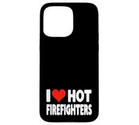 I Love Hot Fire Fighters Heart - Voluntario de Lucha contra Incendios Carcasa para iPhone 15 Pro MAX