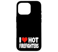 I Love Hot Fire Fighters Heart - Voluntario de Lucha contra Incendios Carcasa para iPhone 16 Pro