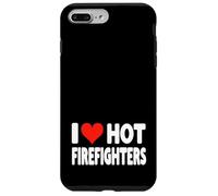 I Love Hot Fire Fighters Heart - Voluntario de Lucha contra Incendios Carcasa para iPhone 7 Plus/8 Plus