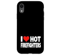 I Love Hot Fire Fighters Heart - Voluntario de Lucha contra Incendios Carcasa para iPhone XR