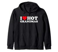 I Love Hot Grandmas Gracioso Abuela Abuela Abuelas Que me follaría Milf Gran Mamá Sudadera con Capucha
