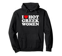 I Love Hot Greek Women Sudadera con Capucha
