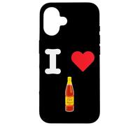 I Love Hot Sauce Condimento de chile picante Condimento de sabor térmico Carcasa para iPhone 16