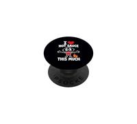 I Love Hot Sauce This Much Funny Picante Food Lover Quote PopSockets PopGrip Adhesivo
