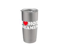 I Love Hot Seamen Nautical Ship Funny Soldier Boat Sailor Vaso térmico de acero inoxidable de doble pared