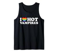 I Love Hot Vampire Funny Vampiric Blood Book Gay Fan Pride Camiseta sin Mangas