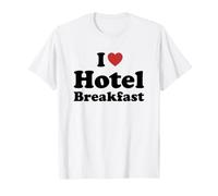 I Love Hotel Breakfast Funny Humor Retro Camiseta