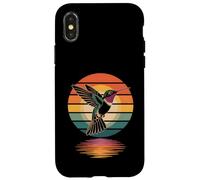I Love Hummers Bird Colibrí Vintage Sunset Colibríes Carcasa para iPhone X/XS