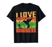 I Love Hummers Colibri Colibri Wildlife Retro Sunset Camiseta