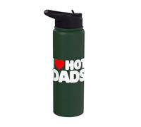 I Love/I Heart Hot Dads Shirt/Cool Stainless Steel Insulated Water Bottle