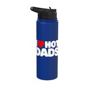 I Love/I Heart Hot Dads Shirt/Cool Stainless Steel Insulated Water Bottle