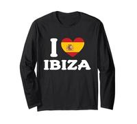 I Love Ibiza España - Bandera Española Manga Larga