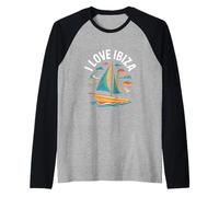 I Love Ibiza Sailing Adventure Atardecer Serenidad Camiseta Manga Raglan