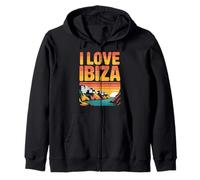 I Love Ibiza Sunset Escapada Costera Sudadera con Capucha