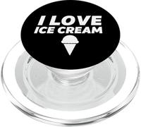 I Love Ice Cream Party Outfit Gelato Vanilla Soft Serve Cono PopSockets PopGrip para MagSafe