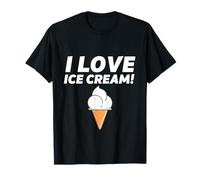 I Love Ice Cream Party Outfit Vanilla Soft Serve Gelato Cone Camiseta