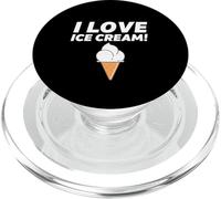 I Love Ice Cream Party Outfit Vanilla Soft Serve Gelato Cone PopSockets PopGrip para MagSafe