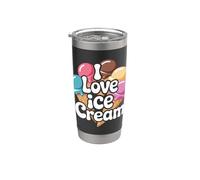 I Love Ice Cream Scoop Cono Delicioso Trato Vaso térmico de acero inoxidable de doble pared