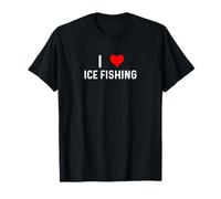I Love Ice Fishing - Corazón Pescador Pescado Trucha lubina Camiseta