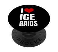 I Love Ice Raids Funny Political Tees PopSockets PopGrip Adhesivo