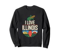 I Love Illinois Cornfield Horizonte Granero Sudadera