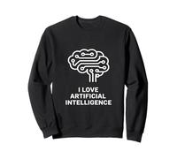 I Love Ilustración de Circuito Cerebral de Inteligencia Artificial Sudadera