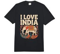 I Love India - Diseño de Elefante Pavo Real Comfort Colors Adult Heavyweight T-Shirt