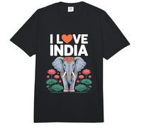 I Love India Elefante Lotus Design Comfort Colors Adult Heavyweight T-Shirt