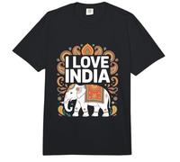 I Love India Paisley - Elefante Colorido Comfort Colors Adult Heavyweight T-Shirt