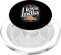 I Love India Taj Mahal Arte Floral India PopSockets PopGrip para MagSafe