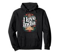 I Love India Taj Mahal Arte Floral India Sudadera con Capucha