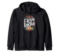 I Love India Taj Mahal Arte Floral India Sudadera con Capucha