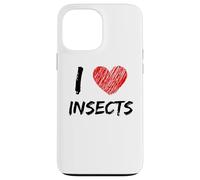 I Love Insects Diseño de texto simple con corazón Carcasa para iPhone 13 Pro Max