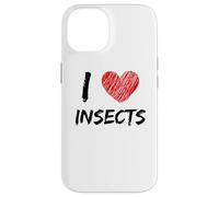 I Love Insects Diseño de texto simple con corazón Carcasa para iPhone 14