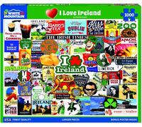 I Love Ireland Rompecabezas De 1000 Piezas 760mm x 610mm White Mountain