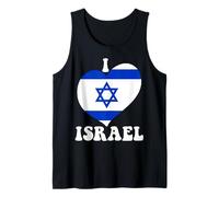 I Love Israel I Love Tel Aviv Orgullo Israelí Bandera Corazón Camiseta sin Mangas
