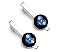 I Love Israel - Pinzas de corbata para hombre, para corbata, para regalos de boda, negocios, 5,5 x 2,2 cm, 5.5x2.2cm, aleación, No es una piedra preciosa