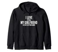 I Love It When My Girlfriend Lets Me Play Camisa de Videojuegos Sudadera con Capucha