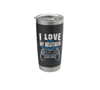 I Love It When My Girlfriend Lets Me Play Video Games Gamer Vaso térmico de acero inoxidable de doble pared