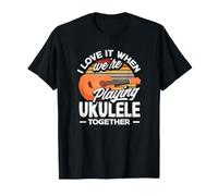 I Love It When We're Playing Ukelele Together Retro Sun Camiseta