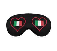 I Love Italian Red Heart Funny Sleep Eye Mask Soft Blindfold Eye Cover con correa ajustable Night Eyeshade para hombres y mujeres