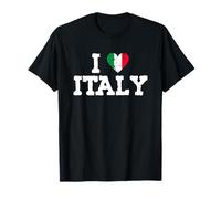 I Love Italy | Bandera de corazón italiano | Roma Florencia Patriótica Camiseta