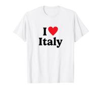 I Love Italy Camiseta gráfica económica, Hombre, Blanco, S