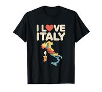 I Love Italy Mapa Monumento Monumentos icónicos Camiseta