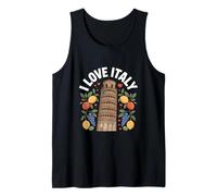 I Love Italy Pisa Tower Limones Uvas Camiseta sin Mangas