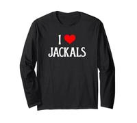 I Love Jackals I Heart Jackals Africano Salvaje Canino Amante Manga Larga